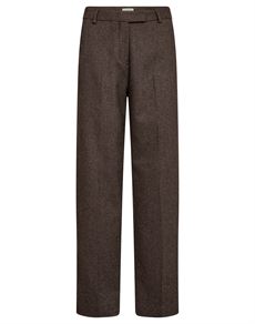 BRUUN & STENGADE BUKSER, BS HEIKE REGULAR FIT SUIT PANTS, DARK BROWN